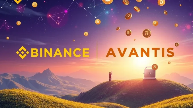 Binance Hodler Airdrop featuring Avantis (AVNT) tokens, representing exciting crypto rewards for eligible users.