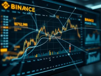 A professional interface demonstrating Binance institutional crypto trading, highlighting a secure white-label solution for financial institutions.