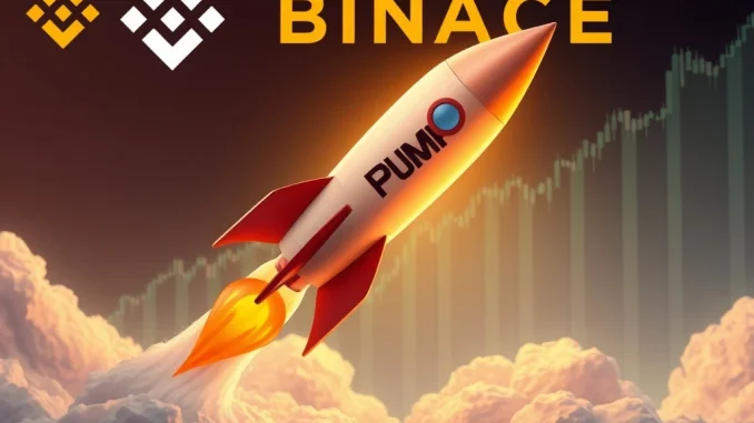 Binance PUMP Listing Unveils Crucial Seed Tag Details for Investors An image symbolizing the Binance PUMP listing, highlighting the excitement and potential market movements associated with a new cryptocurrency launch and the Seed Tag warning.