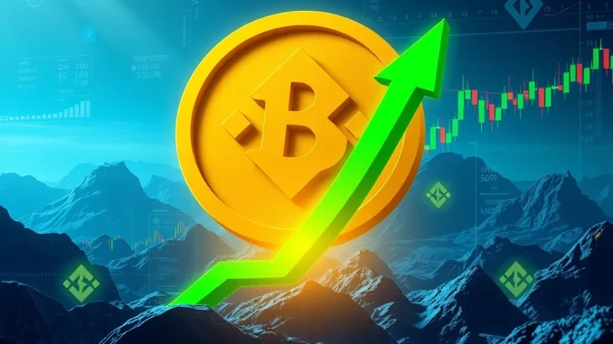 Chart showing Binance spot volume significantly exceeding other exchanges, hinting at an impending BTC rally. Focus on market dominance.