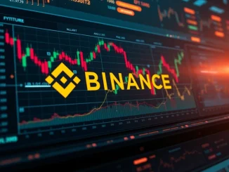 Binance trading interface displaying UB perpetual futures charts, symbolizing new crypto trading opportunities.