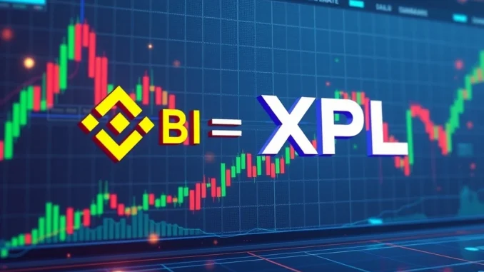 Binance XPL futures trading screen displaying a perpetual futures contract chart and the XPL logo.