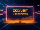 Binance ZKC futures listing on a trading terminal, showing ZKC/USDT and 75x leverage for enhanced crypto trading.
