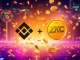 Binance ZKC listing announcement with tokens falling, symbolizing the Hodler Airdrop.