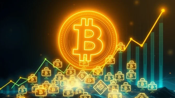 Chart illustrating significant Bitcoin accumulation by key BTC addresses, showcasing a robust increase in holdings.