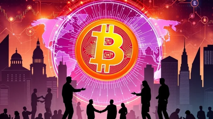 Bitcoin News Unleashed: Crypto Adoption Surges Past $4 Trillion Amid Institutional Investments Bitcoin News: A visual representation of global crypto adoption driven by payments and institutional investment, leading to a market cap surge.