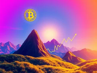 A Bitcoin symbol ascending on a financial chart, representing the Bitcoin bullish trend and potential for new all-time highs.