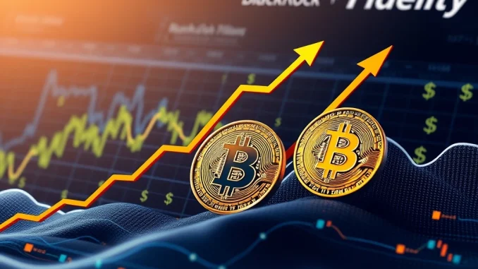 Charts depicting significant $518M net inflow into Spot Bitcoin ETFs, showing market sentiment and cryptocurrency investment trends.