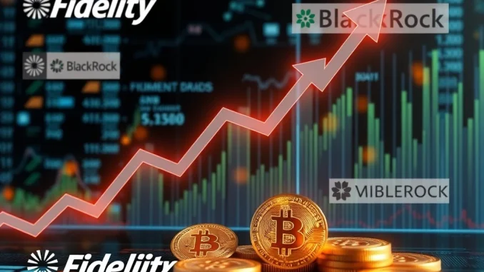 Charts showing significant financial growth and positive trends, representing the remarkable $741M Spot Bitcoin ETFs inflow.