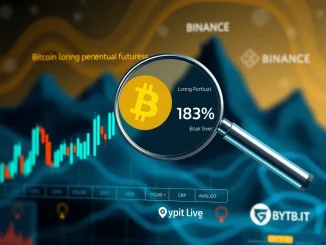 Chart displaying Bitcoin futures trading long/short ratios across major exchanges, revealing prevailing market sentiment.