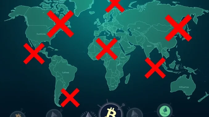 A map highlighting global shifts in Golden Visa programs, showing tightened regulations affecting Bitcoin Golden Visa options for crypto investors.