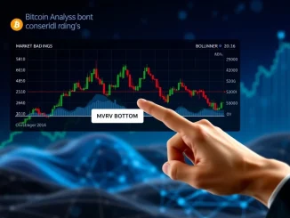 A Bitcoin chart showing a potential market bottom indicated by on-chain metrics, specifically the BTC short-term holder MVRV, suggesting a rebound.