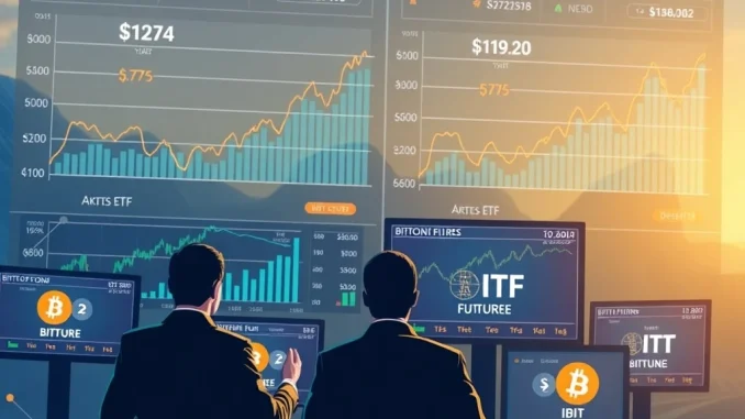 Charts illustrating the rapid growth of the Bitcoin options market, fueled by spot Bitcoin ETFs, surpassing Bitcoin futures.