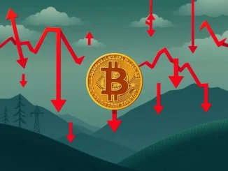 A chart showing a downturn in Bitcoin price analysis, indicating losses for BTC short-term holders and crypto whales.