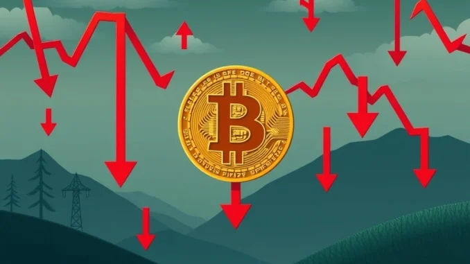Urgent Bitcoin Price Analysis: BTC Short-Term Holders and Whales Face Alarming Losses A chart showing a downturn in Bitcoin price analysis, indicating losses for BTC short-term holders and crypto whales.