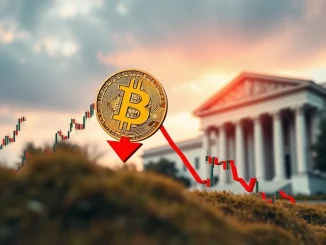 Chart showing Bitcoin's price facing potential downside risk below the critical $115,200 level, highlighting market uncertainty.