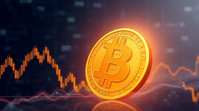 A downward trending Bitcoin price chart illustrating the recent BTC drop below $109,000 in the crypto market.