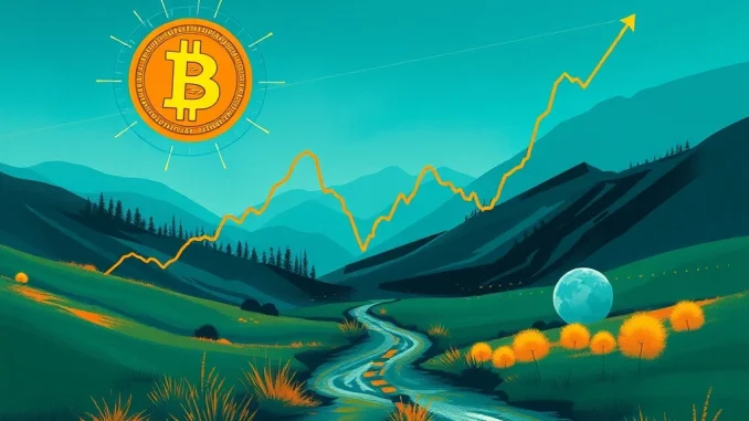 Bitcoin Price: Crucial Warning as BTC Enters Key Risk Zone A chart showing Bitcoin price at a critical risk zone, highlighting the importance of current BTC analysis for investor sentiment.