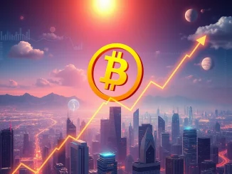 Chart showing Bitcoin price surpassing $112,000, illustrating the recent BTC market surge and digital asset growth.