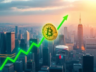 A chart illustrating Bitcoin price surging past $114,000, reflecting strong momentum in the crypto market.