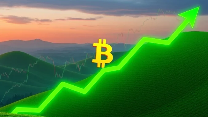 A digital representation of Bitcoin's price reaching $116,000, signifying a significant market milestone and an explosive Bitcoin price surge.