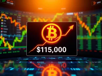 Chart showing Bitcoin price surpassing $117,000, illustrating the recent BTC surge in the cryptocurrency market.