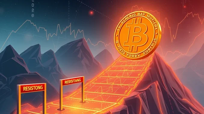 Bitcoin's challenging ascent towards a $120K **Bitcoin price target**, facing economic hurdles and resistance levels.