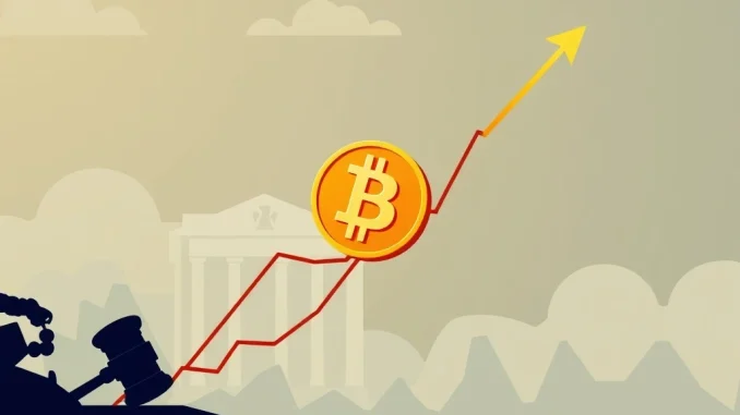 Chart showing a potential Bitcoin rally, influenced by the Federal Reserve's next chair and interest rate decisions.