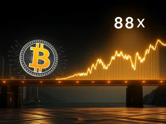 A visual metaphor showing the strong Bitcoin VIX correlation, illustrating crypto's growing integration into mainstream financial markets.