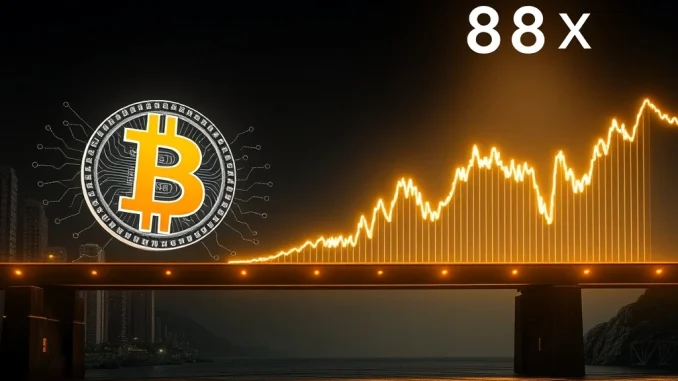 A visual metaphor showing the strong Bitcoin VIX correlation, illustrating crypto's growing integration into mainstream financial markets.