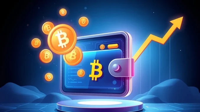 Graph showing record Bitcoin accumulation in wallets, signaling strong long-term holding trends.