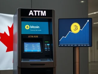 Bitcoin Well's plan for a significant Bitcoin investment, showcasing a modern BTC ATM.