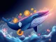 A visual representation of Bitcoin whale activity influencing significant altcoin gains, depicting market movers and surging digital assets.
