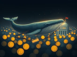 Illustrative image showing a secure digital wallet accumulating a large Bitcoin (BTC) withdrawal, symbolizing significant crypto accumulation by a Bitcoin whale.