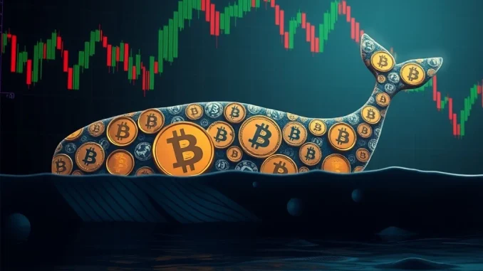 Urgent Warning: Bitcoin Whale Holdings Plummet to 2018 Lows, Signaling Market Shifts A visual representation of Bitcoin whale holdings decreasing, indicating a significant shift in the BTC market.