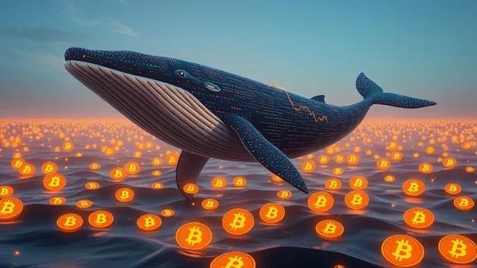 Chart depicting Bitcoin whale selling pressure decreasing, signaling a positive shift in BTC price market dynamics.