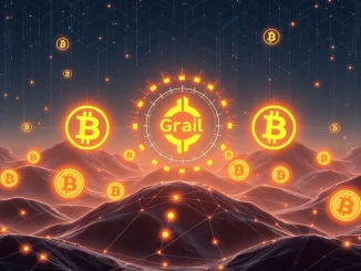 BitcoinOS's Grail Pro protocol visually unlocking dormant Bitcoin for new yield opportunities, illustrating BTC utilization.