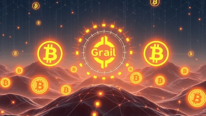 BitcoinOS's Grail Pro protocol visually unlocking dormant Bitcoin for new yield opportunities, illustrating BTC utilization.