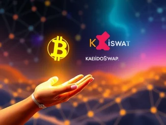 Visualizing Bitfinex investment boosting KaleidoSwap, a Bitcoin DEX, illustrating growth in decentralized finance on the Lightning Network.