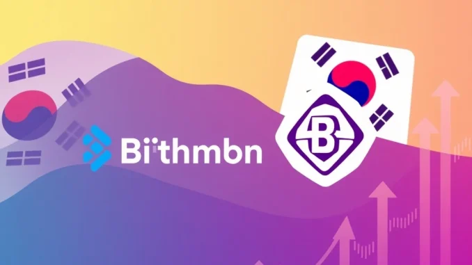 Visualizing the Bithumb Bitlayer (BTR) listing, showing the exchange platform and token logos for KRW trading.