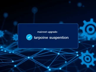 Bithumb's announcement of Story (IP) deposits and withdrawals suspension for a mainnet upgrade, emphasizing the temporary halt.