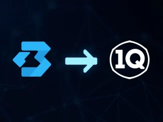Bithumb IQ suspension notice, illustrating the temporary halt of IQ deposits and withdrawals due to a network transition.
