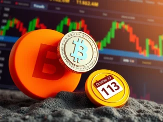 Bithumb logo overseeing a Rai Finance (SOFI) token being delisted, signaling the critical Bithumb delisting event.