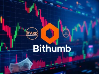 Digital display showing **Bithumb TAO listing** and BARD crypto pairs on Bithumb exchange, symbolizing new trading opportunities in South Korea.