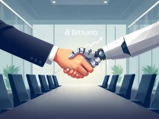 Illustrative image showing secure digital finance, representing Bithumb's new USDT lending service for corporate clients.