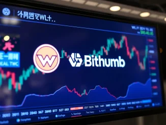 Bithumb exchange interface displaying the WLFI token, symbolizing its upcoming listing and new trading opportunities.