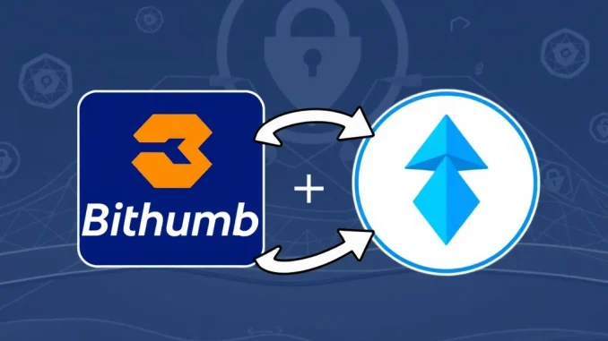 Bithumb XTZ suspension notice for a critical Tezos network upgrade, ensuring secure transactions.