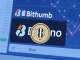 An urgent notice on a crypto exchange platform showing Bithumb ZK suspension details due to a ZKSync network upgrade.