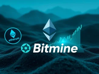 An illustrative graphic showing **Bitmine ETH holdings** growing, representing strategic **Ethereum investments** in a digital asset landscape.