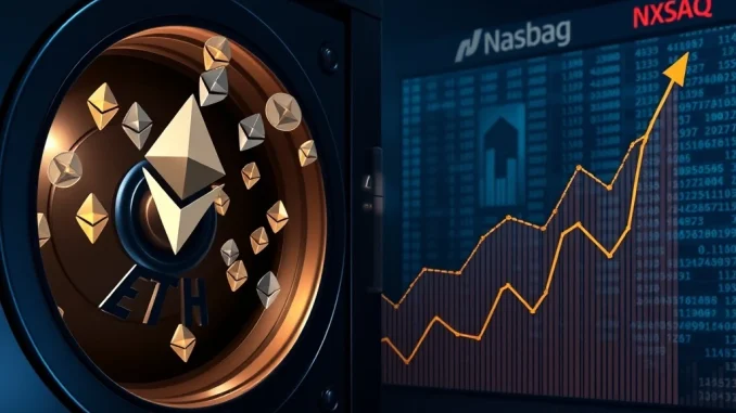 A visual depiction of Bitmine's substantial Ethereum holdings growth, highlighting its significant crypto institutional investment.